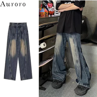 Quần jean ống rộng 2024 unisex quần jean ống rộng nam thời trang quần bò ống rộng Mẫu mới Mỹ quần jean đen nam quần jean ống đứng retro street style hiphop quần thời trang nam