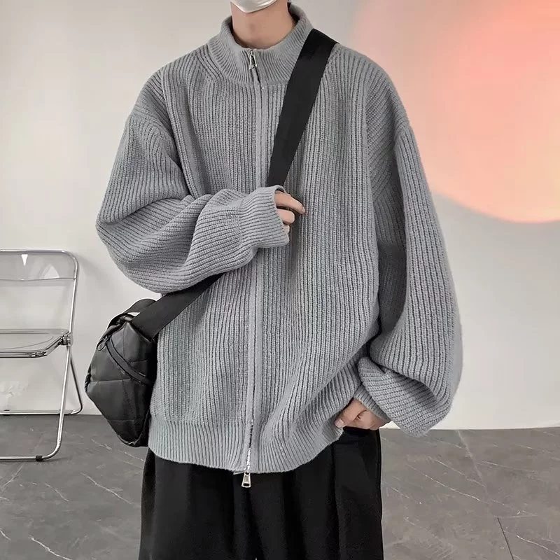 Áo sweater nam dệt kim cổ lọ trơn Kiểu dáng rộng thời trang nam thu đông Hàn Quốc rãi màu sắc đơn giản.