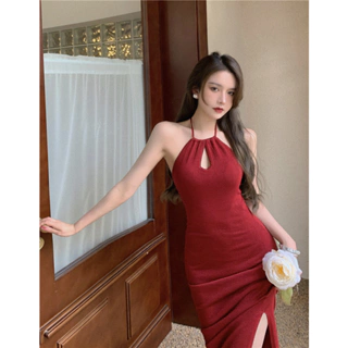 Chic Chic váy nữ Đầm đầm đỏ Body Cho thời váy đầm đỏ Minimalist thời trang Hàn Phong Korean WLQ23B0UVG 47Z231124