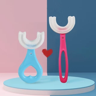 Bàn Chải Đánh Răng Silicon Mềm Hình Chữ u Xoay 360 Độ Cho Bé  U Shape Kid tooth brush