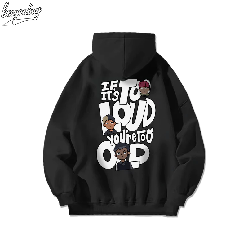 Áo khoác nỉ nam BEEYANBUY hoodie cotton boy phố vintage form rộng in hình unisex 100% cotton-Y0583