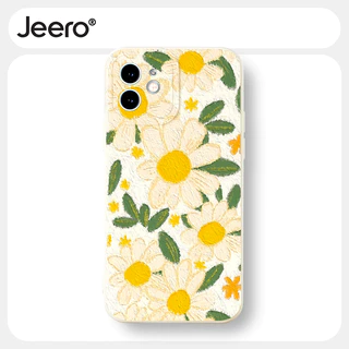 Ốp lưng JEERO mềm dễ thương đẹp độc lạ chống sốc hoa Cho iPhone 15 14 13 12 11 Pro Max SE 2020 X XR XS 8 7 ip 6S 6 Plus kute HFF3778
