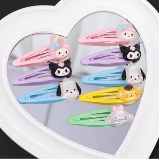 🍓SANRIO 🍓Kẹp Tóc Nhỏ Trong Suốt Hình Melody Kuromi Hoạt Hình Thanh Lịch Cho Bé Gái