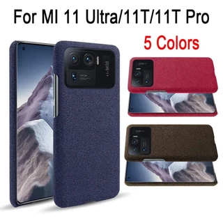 Ốp Điện Thoại Da Phối Vải Canvas Cứng Chống Rơi Cho Xiaomi Mi11 Ultra 11Ultra 11T Pro