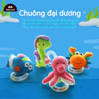 Đồ Chơi Lục Lạc Hình Động Vật Nhiều Màu Sắc Cho Bé 0-3 - 6-12 Tháng Tuổi