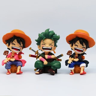 Mô Hình Nhân Vật monkey d luffy Rronoa zoro Đội Mũ Rơm 13cm Bằng pvc Trang Trí Bàn Làm Việc