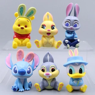 Bộ 6 Mô Hình Nhân Vật Hoạt Hình disney 8-10cm