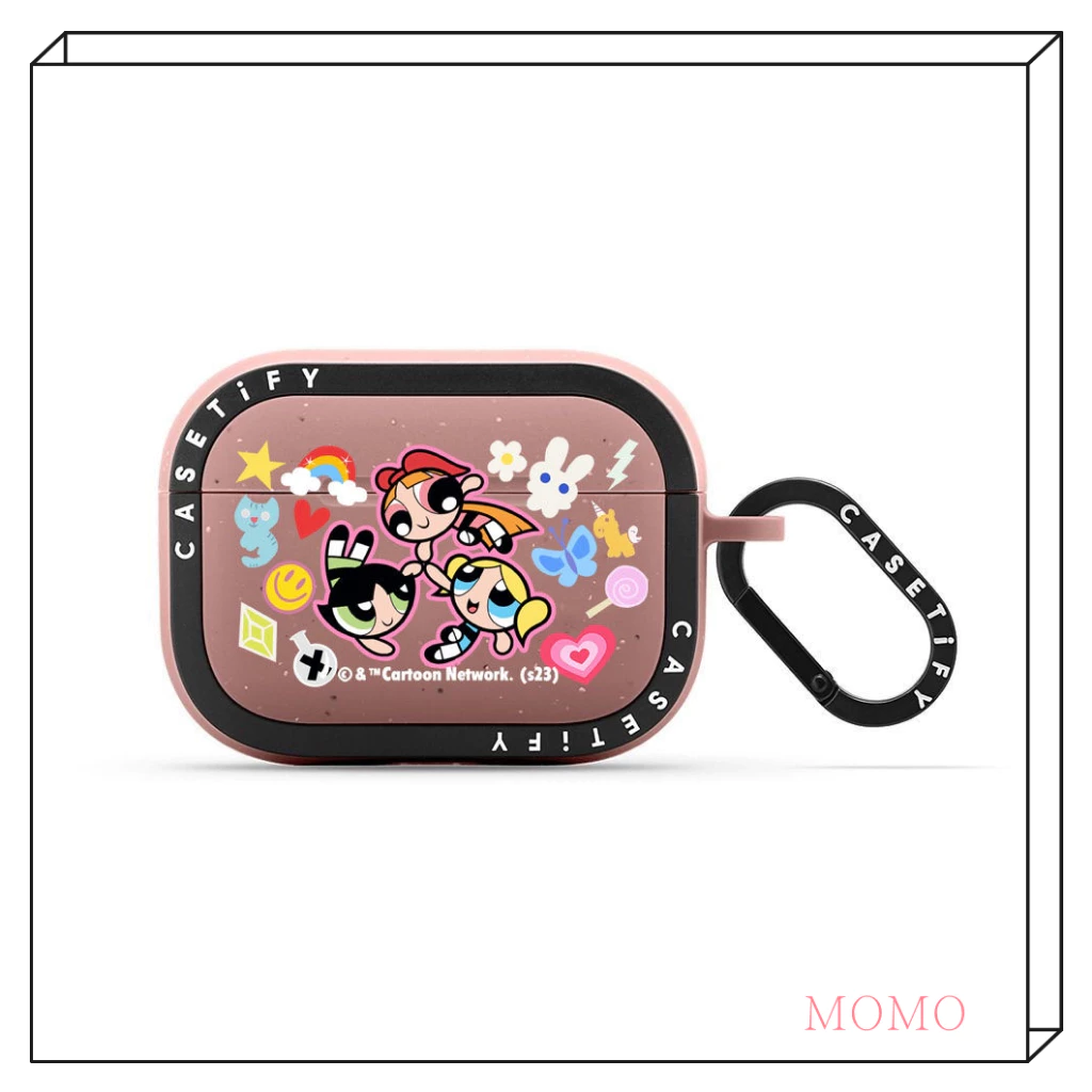 Caseti Phim hoạt hình đồng thương hiệu Powerpuff Girls Vỏ bảo vệ airpod phù hợp Vỏ tai nghe Apple thế hệ 1 / 2 Vỏ bảo vệ tai nghe Pro3