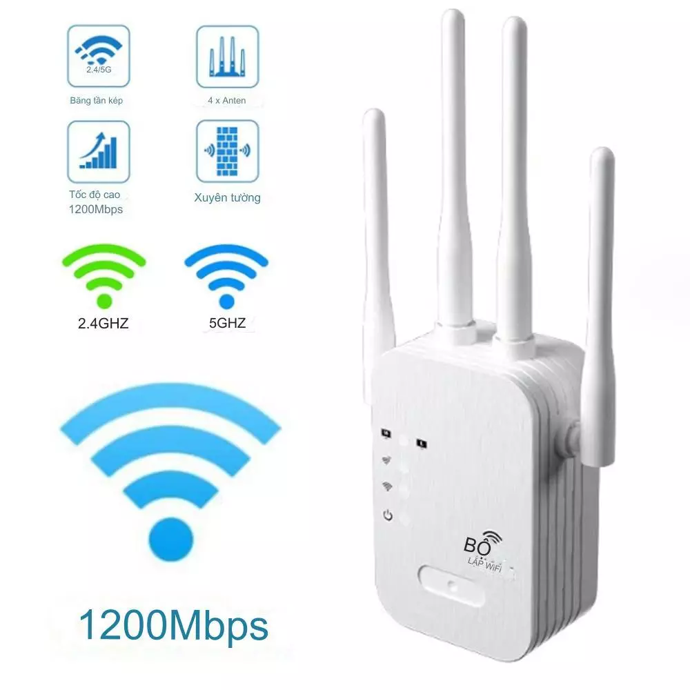 Bộ Kích Sóng Wifi 4 Râu Tốc Độ Cao 300Mbps Kiêm Cục Kích Wifi Không Dây Siêu Mạnh Bộ Kích Wifi Kết Nối Xa