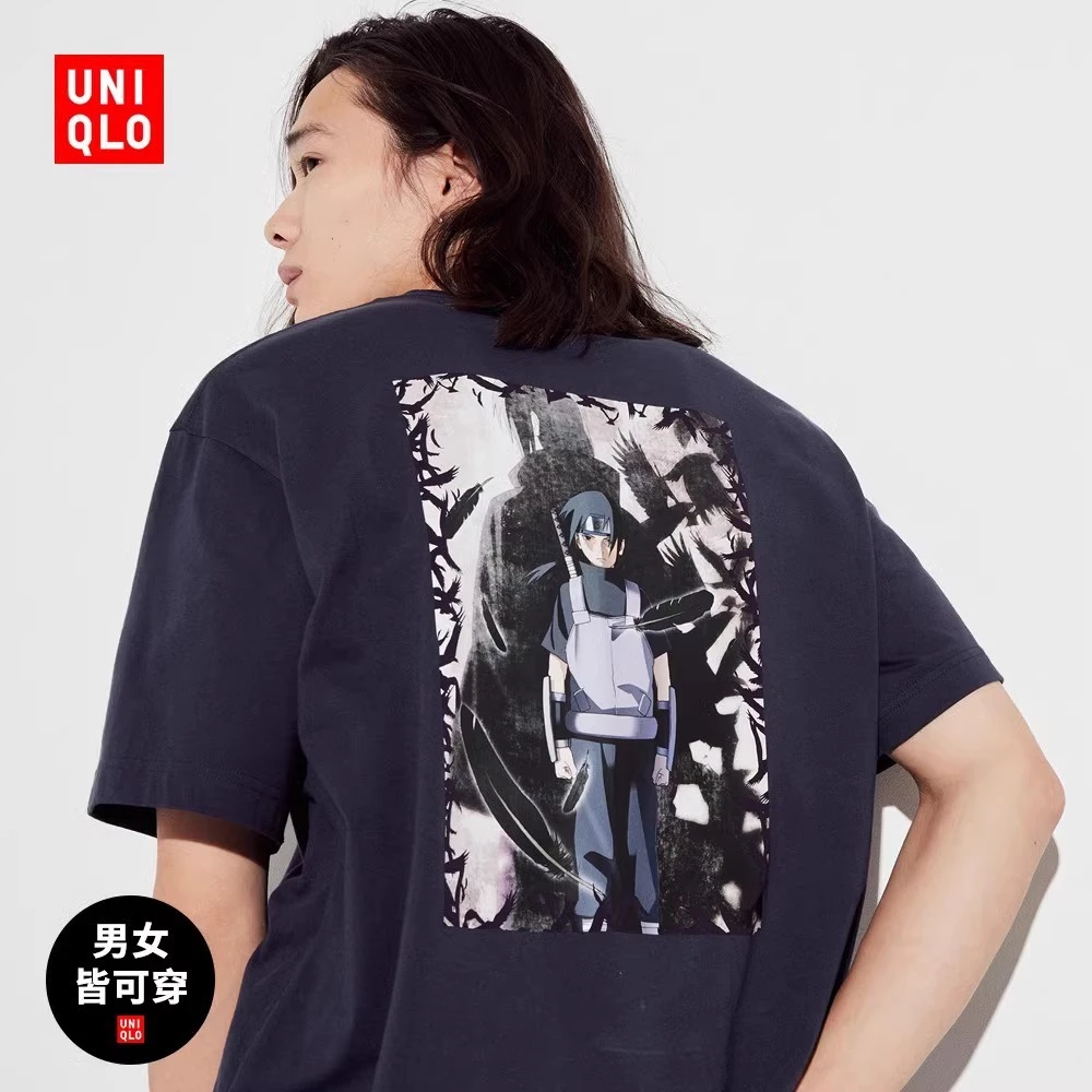 Uniqlo Áo Thun Ngắn Tay In Hình naruto Thời Trang Dành Cho Nữ Và Nam