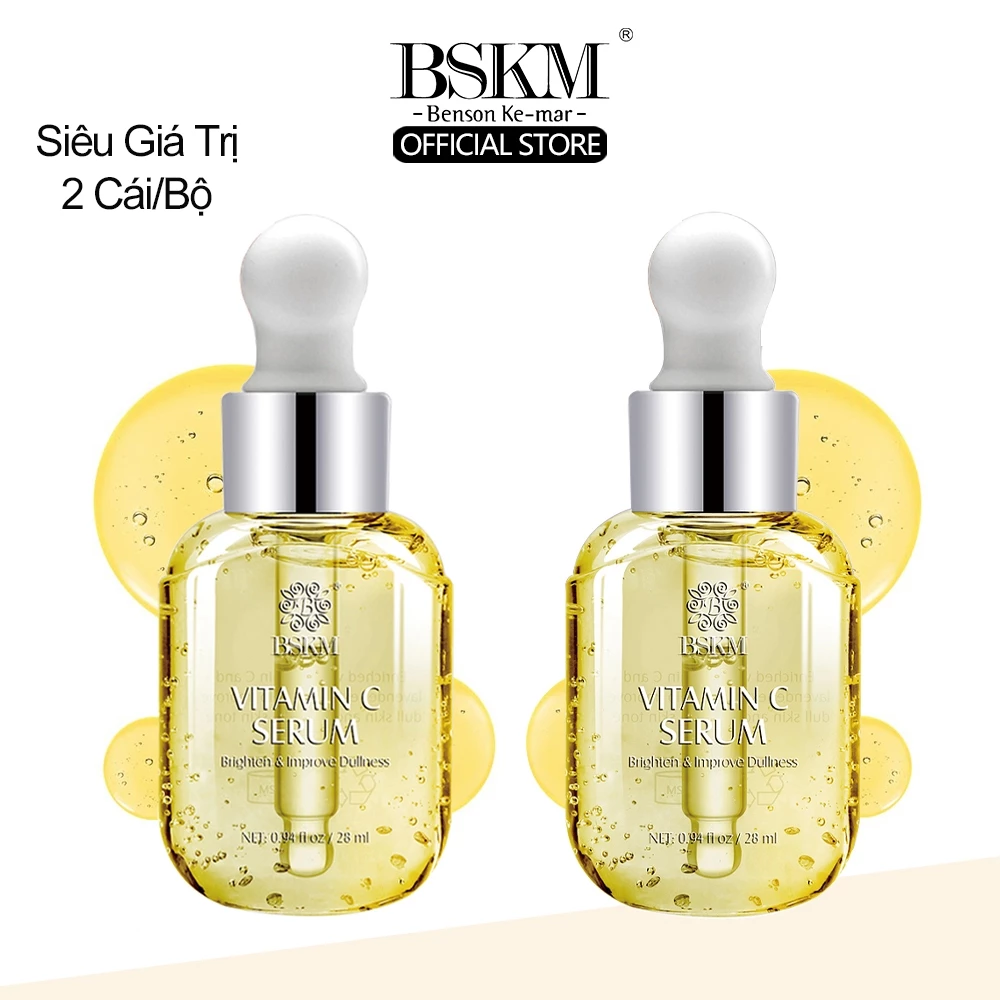 BSKM Serum Vitamin C làm trắng sáng giảm đốm đen nếp nhăn lão hóa chăm sóc đẹp da 28ml