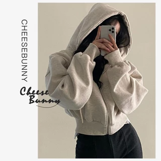 CheeseBunny Áo khoác Nỉ Crotop Hàn dáng rộng siêu xinh , Áo Sweater Nỉ Dài Tay ( có bigsize)