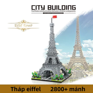 【Tặng búa + đèn】Mô hình lắp ráp Tháp eiffel Mô hình kiến trúc Mô hình đồ chơi lắp ráp logo xếp hình Đồ chơi xếp hình lắp ráp--Tháp eiffel