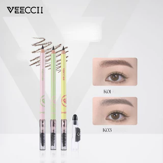 VEECCI Cutting-Free Machete Eyebrow Pencil Waterproof Sweat-Proof Long Lasting And Does Not Fade Not Smudge For Beginners Wooden Tube Makeup Artists 87KE