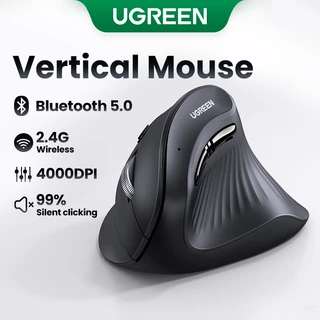 & Ugreen Chuột Dọc Ergonomic 4000DPI Chuột Nhấp Im Lặng Không Dây Cho Laptop PC Windows Mac OS Android Chuột Chống Trơn Trượt