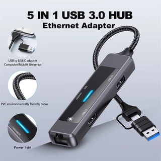 Bộ Chia Cổng usb 3.0 / 2.0 hub rj45 100m Cho laptop Điện Thoại