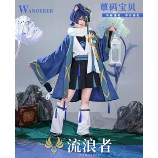 Genshin Impact Cosplay Costume Trang Phục Hóa Trang Nhân Vật Hoạt Hình Wanderer Scaramouche Derivative Costume Women Cat Girl Game Halloween Uniform