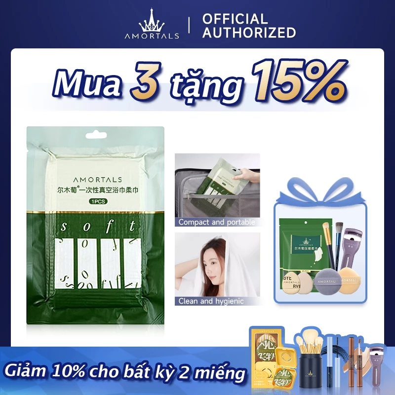 Khăn tắm AMORTALS dạng nén 70 * 140 sử dụng một lần tiện lợi