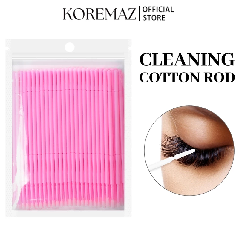 Bộ 100 Cây Cọ Trang Điểm Lông Mi Bằng cotton Màu Sắc Ngẫu Nhiên