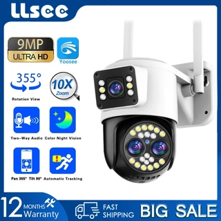 LLSEE Yoosee 6K 12MP Camera 3 Mắt Không Dây Ngoài Trời WIFI Camera PTZ Màu Tầm Nhìn Ban Đêm Hai Chiều Gọi Theo Dõi Di Động