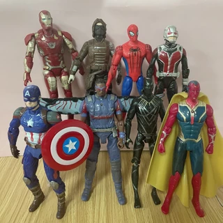 Set 8 Mô Hình Nhân Vật Siêu Anh Hùng marvel 18cm