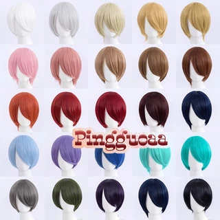 30cm Universal Short Wig Heat Resistant Synthetic Hair Cosplay Wigs