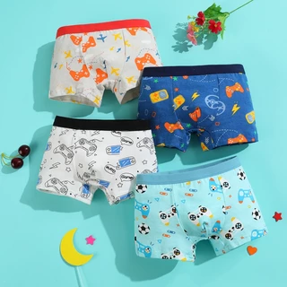 Smy Bộ 4 Quần Lót boxer cotton Mềm Mại Cho Bé Trai