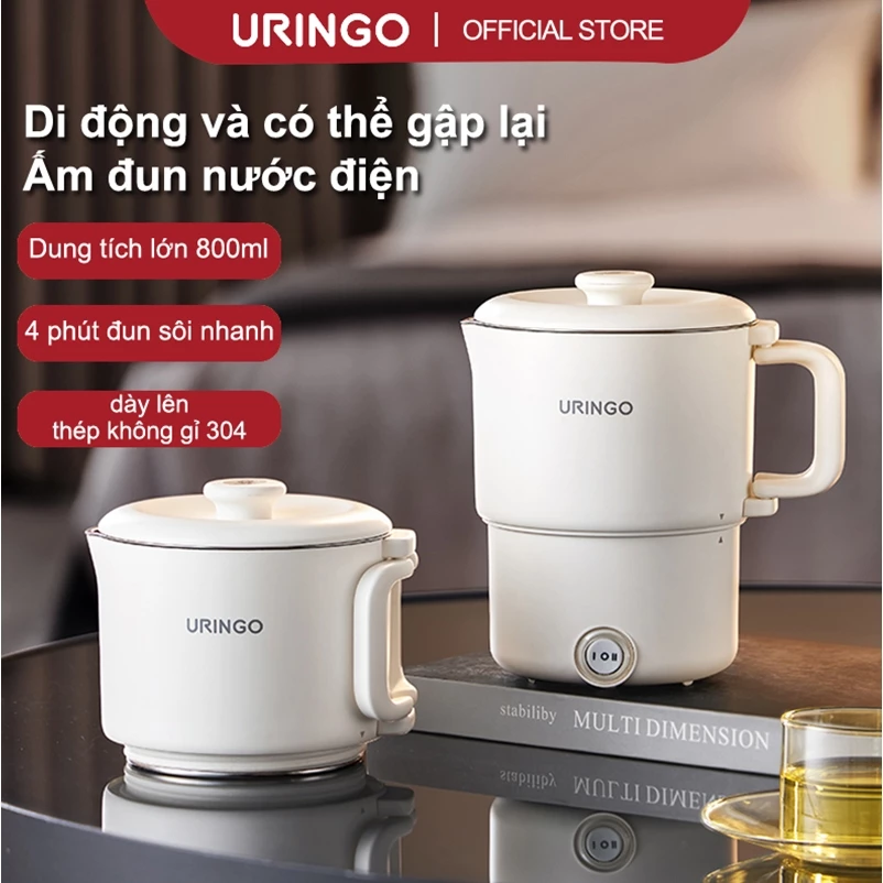 Ấm Điện Đun Nước Siêu Tốc mini Có Thể Gấp Gọn Mang Đi Du Lịch (800ml)