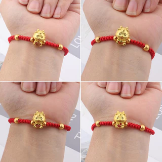 Vòng Tay May Mắn Mạ Vàng 18k Hình Rồng May Mắn Cho Nữ