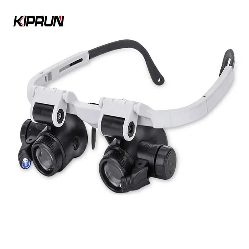 Kính Lúp Đeo Đầu Phóng Đại 8X15X23X Có Đèn LED 2 Bóng 8x 15x 23x Tiện Dụng
