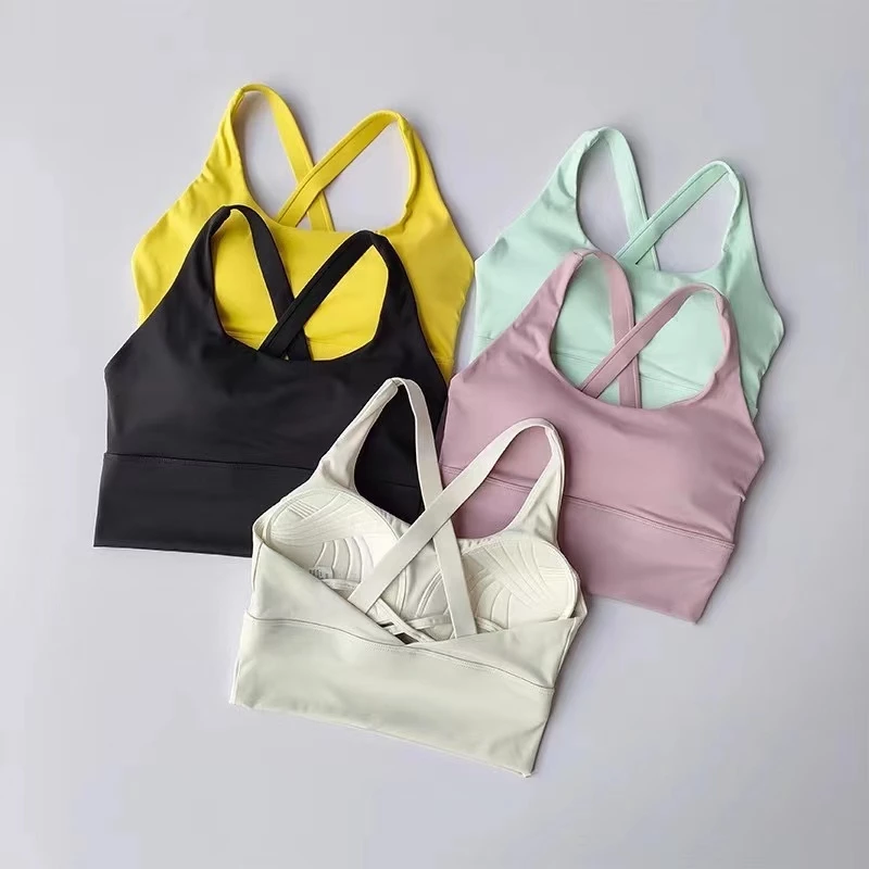 Áo Lót Tập yoga Màu Trơn Dây Chéo Sau Lưng Chống Sốc Cho Nữ TL Activewear