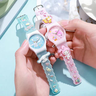 Mới Đồng Hồ Đeo Tay sanrio melody cinnamoroll 3d Dây Silicon Chống Thấm Nước Dành Cho Trẻ Em