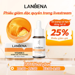 Bộ serum/mặt nạ mắt LANBENA Vitamin C & Niacinamide loại bỏ quầng thâm (60 miếng & 15ml)