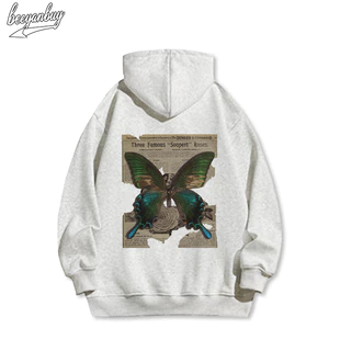 Áo khoác nỉ nam BEEYANBUY hoodie cotton vintage in hình bigsize unisex 100% cotton-B0093