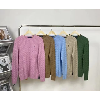 Áo sweater cotton Tay Dài Cổ Tròn Thêu Hình Ngựa Nhỏ Thời Trang Cho Nam