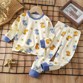 Bộ Đồ Ngủ Pijama Tay Dài Bằng Vải cotton Thoải Mái Cho Bé 0-5 Tuổi