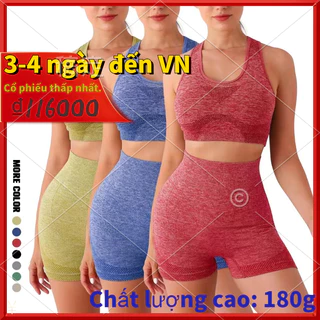 Đồ Tập Gym Nữ  Đồ Tập Yoga   áo bra có mút ngực   Quần Short Legging Thời Trang Cho Nữ  Bộ Trang Phục Thể Thao 2 Mảnh