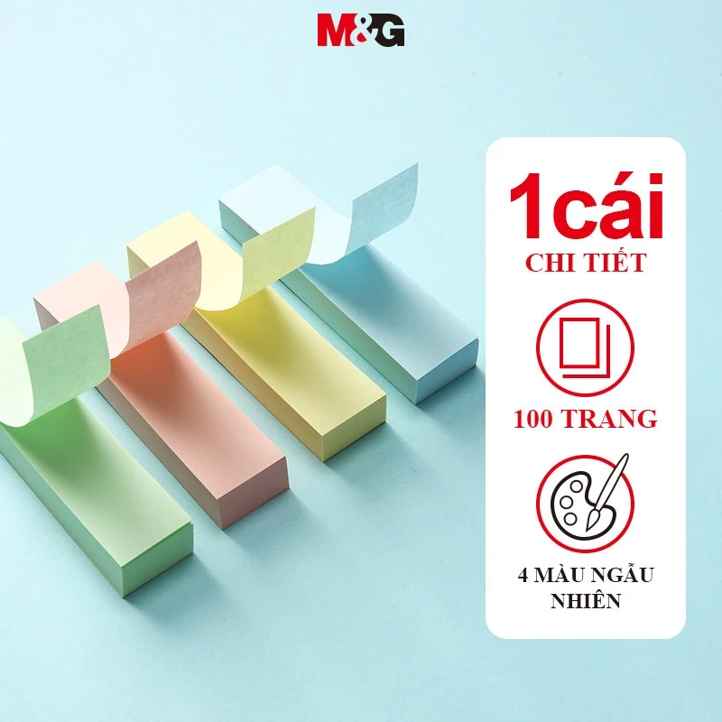 M & G 400 Tờ Giấy Ghi Chú Post-it 4 Màu 76 * 19mm 76 * 76mm 76 * 51mm Giấy Ghi Chú Giấy Lập Kế Hoạch Sách Tin Nhắn Dán Tự Dính