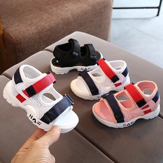 Xăng đan Velcro Trẻ Em Mùa Hè Giày Tập Đi Giày Đi Biển Đế Mềm Chống Trơn Trượt Xăng đan Bé Trai