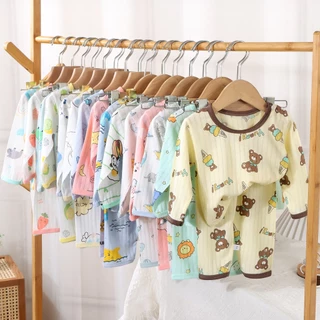 Bộ Đồ Ngủ cotton Tay Dài Thời Trang Mùa Hè Dành Cho Bé Trai Và Bé Gái