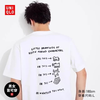 Áo Thun Uniqlo Tay Ngắn In Hình Nghệ Thuật Cho Nam Và Nữ (UT) NY Mới 469257