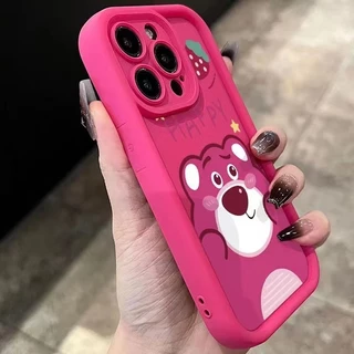 ốp lưng Redmi 13C 12C 11A 12 5G 12 4G A1+ A2+ A1 4G A2 4G 10 5G 10 4G 10C 10A 9T 9C 9A ốp lưng Silicone Happy Strawberry Bear trường hợp điện thoại