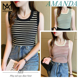 AMANDA (S--XXL) hàn quốc Trendy Cái mới Phong cách Thanh lịch áo sơ mi kẻ sọc áo sơ mi trắng áo sơ mi đen croptop ôm áo thun bigsize nữ