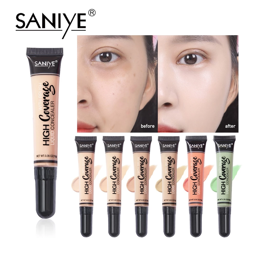 Kem che khuyết điểm SANIYE R1072 6 màu sắc lì tùy chọn che phủ toàn diện mịn màng 10g