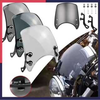 Motorlife Trang bị thêm kính chắn gió xe máy Cổ điển cho đèn pha mô tô 5‑7in Kính Chất liệu PC