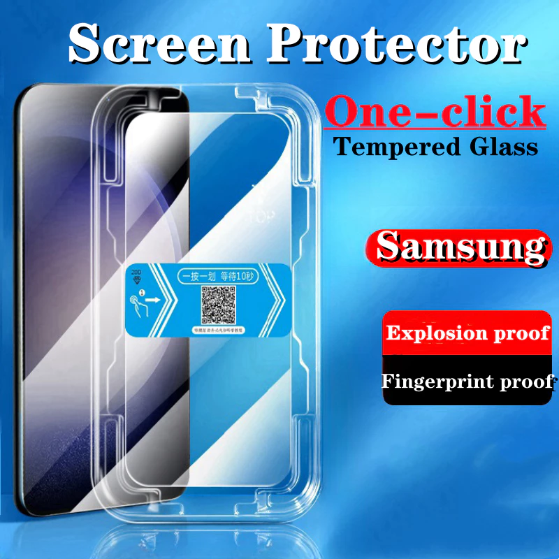 Bảo vệ toàn màn hình cho Samsung Galaxy S24 S23 S22 S21 Plus S24 Ultra S23 FE S23FE Trong suốt / Chống nhìn trộm Phim kính cường lực riêng tư với hộp cài đặt bằng một cú nhấp chuột