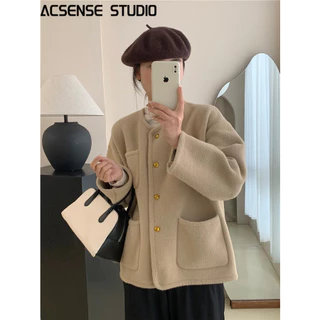 ACSENSE STUDIO áo_khoác áo_phao áo phao nữ  fashionable High-quality Thông thường Phong cách WJK23C01O4 49Z231204