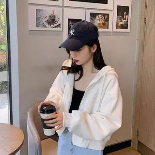 Áo Khoác hoodie Có Khóa Kéo Màu Sắc Cơ Bản Trẻ Trung Cá Tính Hợp Thời Trang