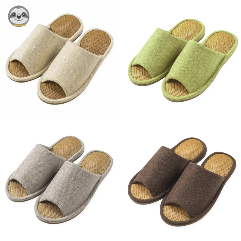 Phong cách Nhật Bản Muji / Dép đế bệt / Dép gia đình / trong nhà màu trơn / Dép chống thấm nước sàn