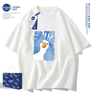 NASA Áo Thun Cotton Tay Ngắn Dáng Rộng In Chữ Nasa Thời Trang Mùa Hè